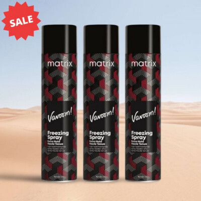 Matrix Vavoom Freezing Spray Extra Hold 15 Oz, Pack of 3 Cans, Fast Shipping