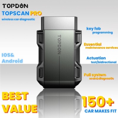 2024TOPDON Topscan PRO Wireless OBD2 Scanner Code Reader Car Coding Diagnostic