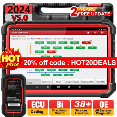 LAUNCH X431 PRO3S+ V5.0 PRO Bidirectional Car Diagnostic Scanner Tool Key Coding