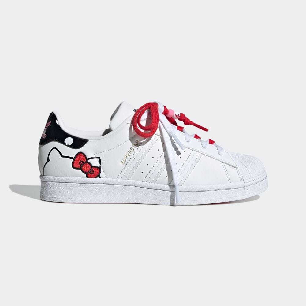 

adidas Originals x HELLO KITTY SUPERSTAR GW7168 Кроссовки Женские кроссовки US5-12, Белый, adidas Superstar