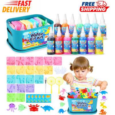 Aqua Fairy Water Gel Kit DIY Toys Age 3+, 46 PCS Magic Water Elf Kit, Aqua Gelz 