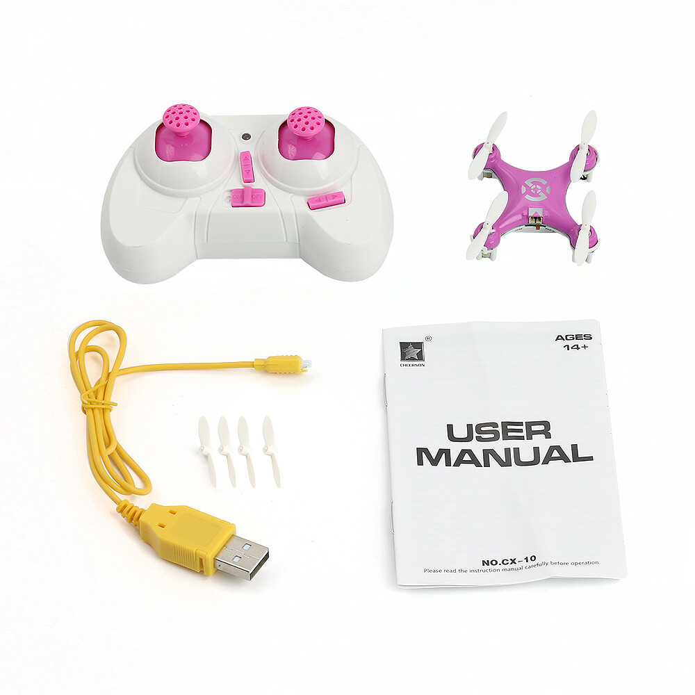 Cheerson CX-10 Mini 2.4G 4CH 6 Axis LED RC Quadcopter RTF Micro Drone Aircraft