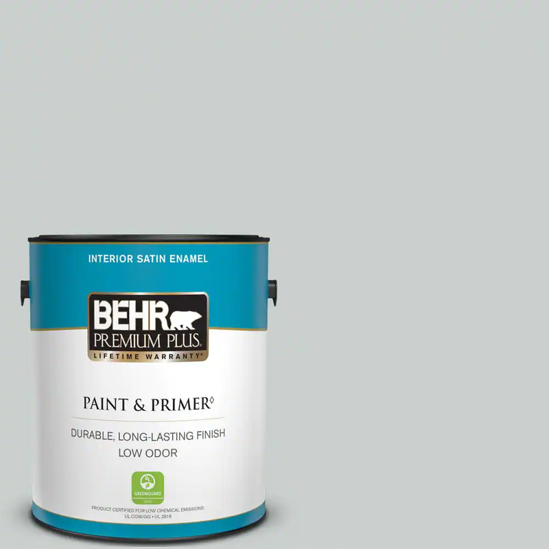 1 gal. #720E-2 Light French Gray Satin Enamel Low Odor Interior Paint & Primer