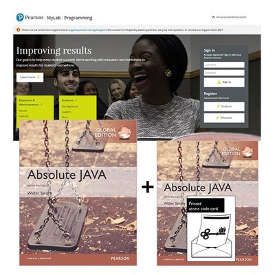 Absolute Java, Global Edition + MyLab Programming with Pearson eText 6th Edition