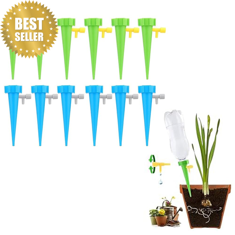 12 PCS Self Plant Watering Spikes,Adjustable Self Watering System, Automatic Dri