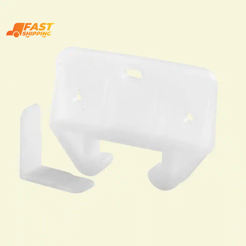 Drawer Track Guide and Glides, White Polyethylene