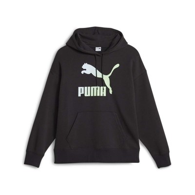 Толстовка с капюшоном и логотипом Puma Classics Tr Женская черная повседневная верхняя одежда 62274701