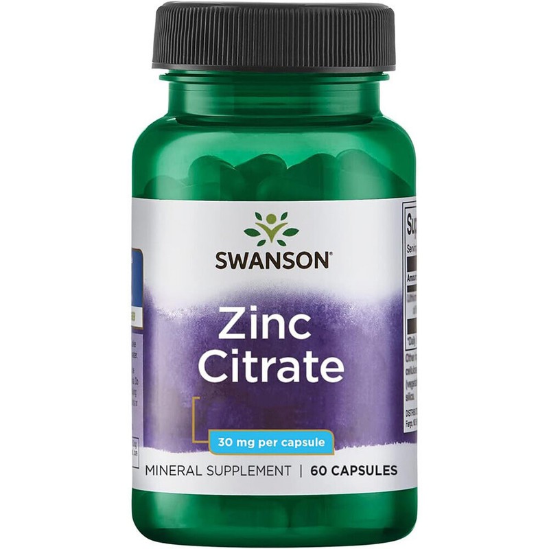 Swanson, Zinc Citrate, 30mg, 60 Kapseln - Blitzversand