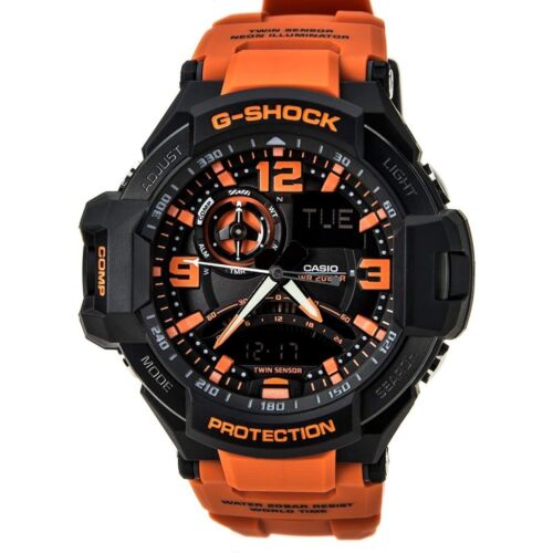 CASIO GA-1000-4A G-SHOCK SKY COCKPIT Quartz Orange&Black men's watch from  JAPAN