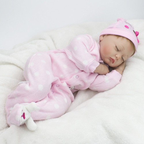 22inch Reborn Baby Dolls Newborn Vinyl Silicone Girl Doll Handmade Birthday Gift