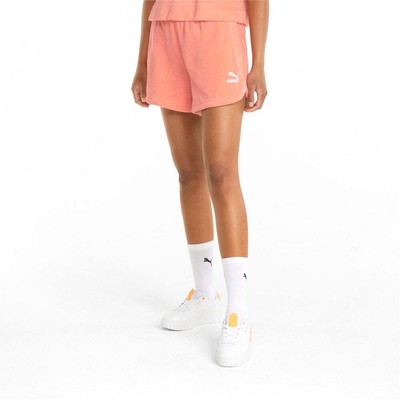 

Puma Classics Toweling Shorts High Waisted Womens Pink Casual Athletic 533518-28, Розовый, Puma Classics Toweling High Waisted Shorts