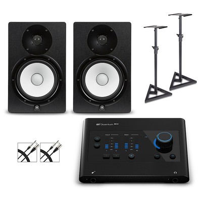 PreSonus Quantum ES4 Audio Interface w/Yamaha Studio Monitors/Cables/Stands HS8
