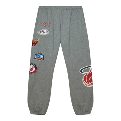 Mitchell & Ness NBA Miami Heat City Collection Флисовые штаны Мужские серые