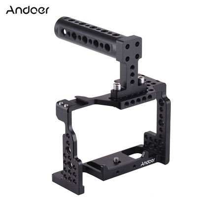 Andoer Camera Cage + Top Handle Kit Aluminum Alloy Camera Stabilizer S9K9