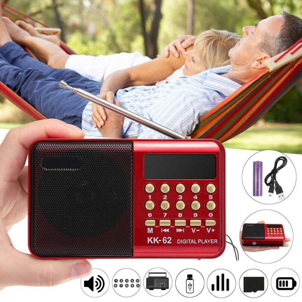 Rechargeable Portable FM Radio Digital LCD Speaker MP3 Music Player USB TF Fast