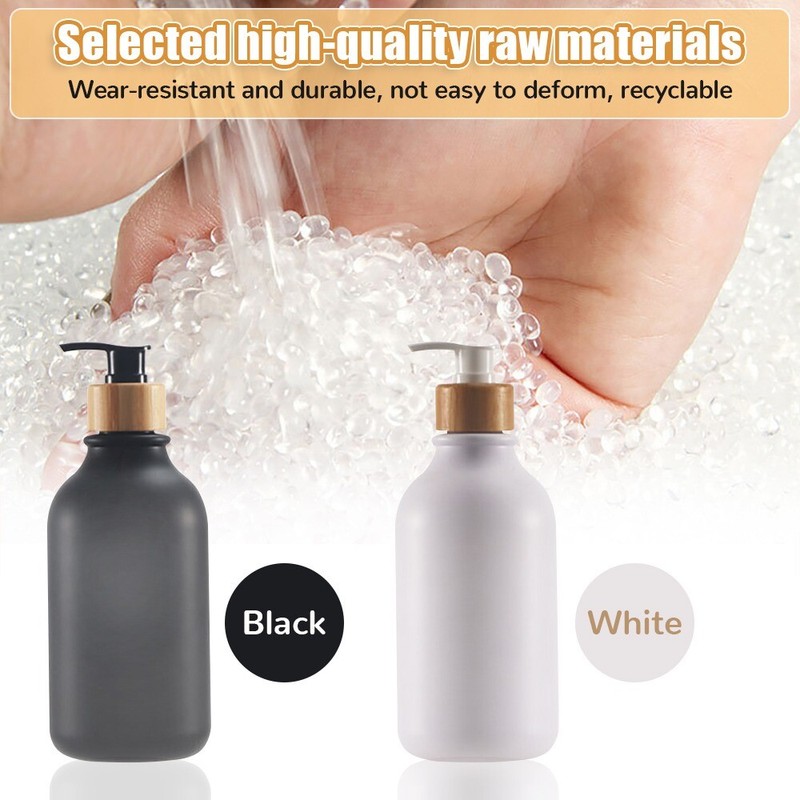 Decor Bathroom Accessories Soap Dispenser Bamboo Pump Shampoo Pump Bottle