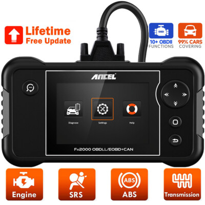 Car OBD2 Scanner Diagnostic Tool ABS SRS Transmission Engine Check Code Reader