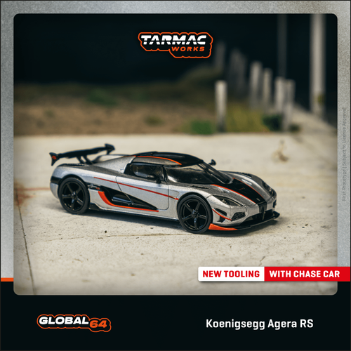 Tarmac Works 1/64 Koenigsegg Agera RS Moon Silver / Black