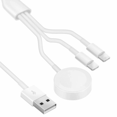 Magnetic Charger 3 in1 USB Cable For Apple iWatch SE 6 5 4 3 2 1 iPhone 13 11 8
