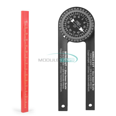 Angle Measuring Gauge Miter Saw Protractor Horizontal Level Goniometer + Pencil