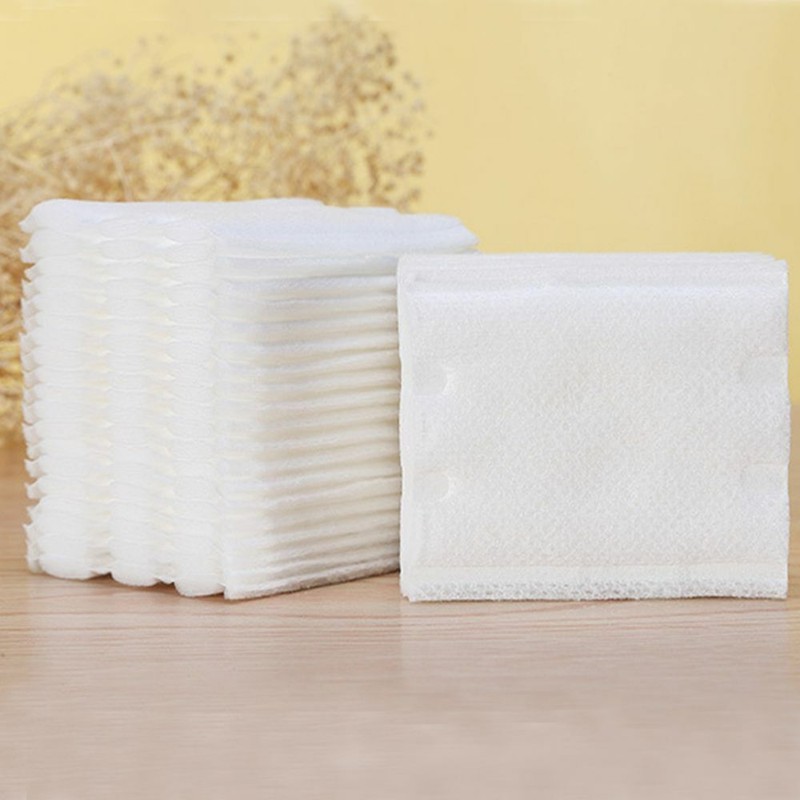 White Rectangle Facial Cotton Pads 100 Pcs For Make Up Skin