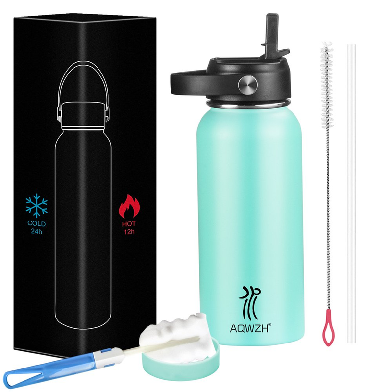 With Wide Mouth, Straw, And Lid