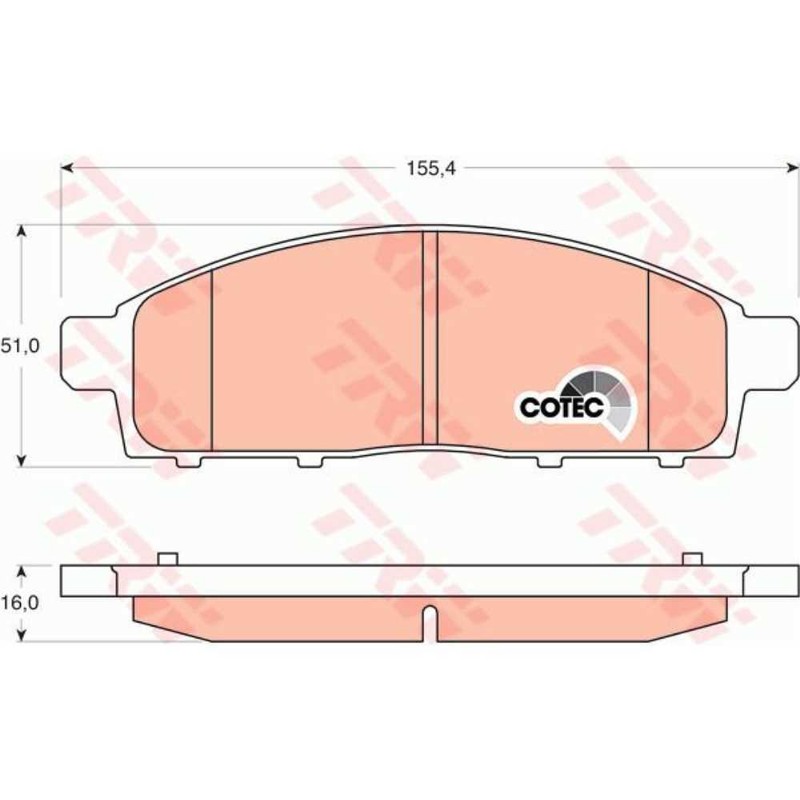 Trw Plaquettes De Frein Pour Mitsubishi L 200/Triton Kj_ Kk_ Kl_ 2.4 Di-D 4wd
