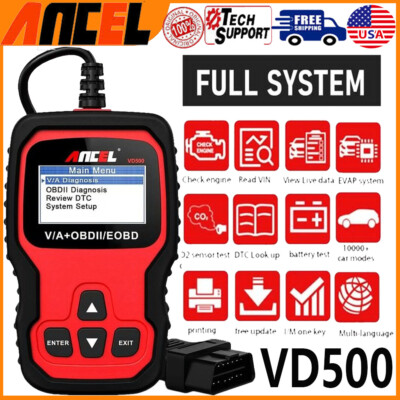 All System OBD2 Scanner Car Code Reader Engine ABS SRS OIL EPB Diagnostic Tool