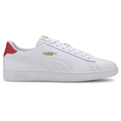 Puma Smash V2 Кожаные мужские белые кроссовки на шнуровке Повседневная обувь 365215-17