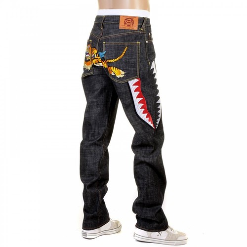 red raw denim