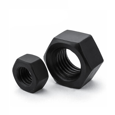 M8-M20 HEX FULL NUT HEXAGON NUTS FINE THREAD HIGH TENSILE BLACK STEEL GRADE 8.8