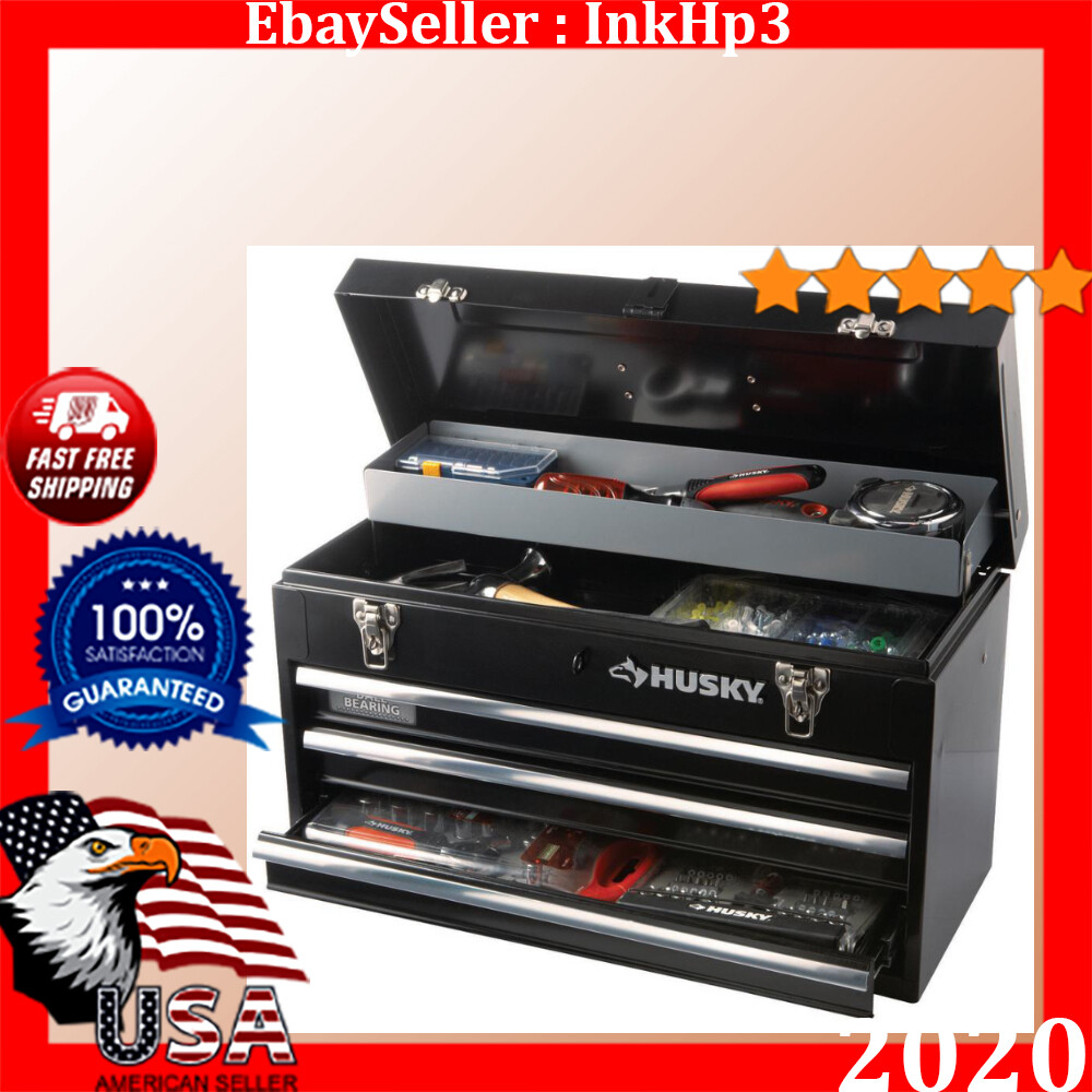 Husky Tb 303b 3 Drawer Portable Tool Chest With Tray For Sale