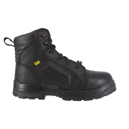 Pre-owned Rockport Works Men's 6" More Energy Composite Toe Internal Metatarsal Guard Work In Black