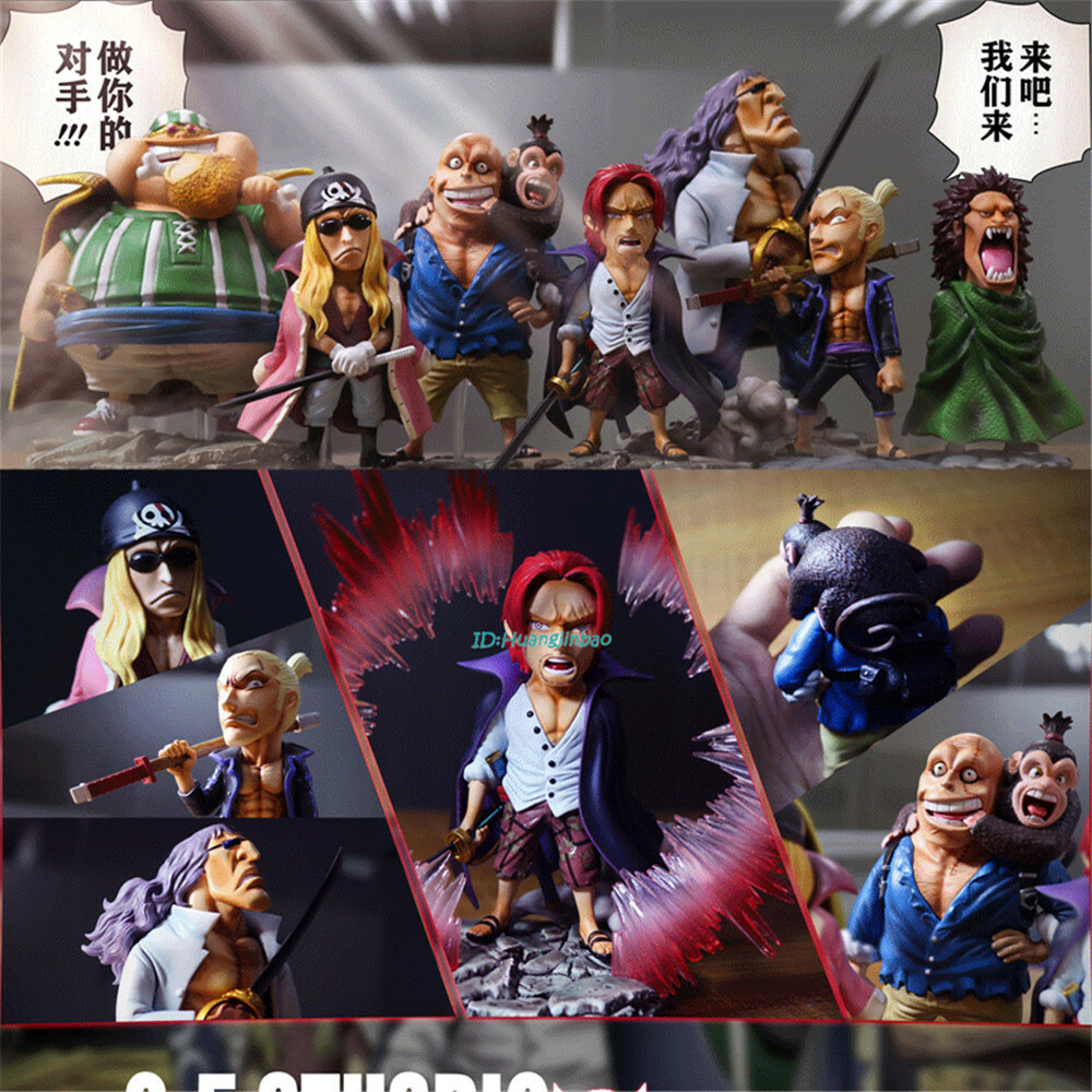Japanese Anime 7 One Piece Monkey D Luffy Red Hair Shanks Action Figure Collection Model Toy Medalex Rs