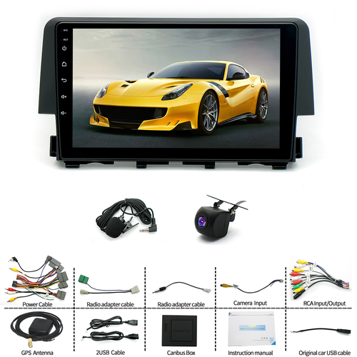 64G Apple Carplay For 2016-2020 Honda Civic Car Stereo Radio GPS WIFI Android 13