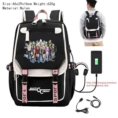 New Anime Guilty Crown Backpack Men Women Nylon Backpacks Travel Laptop Bags