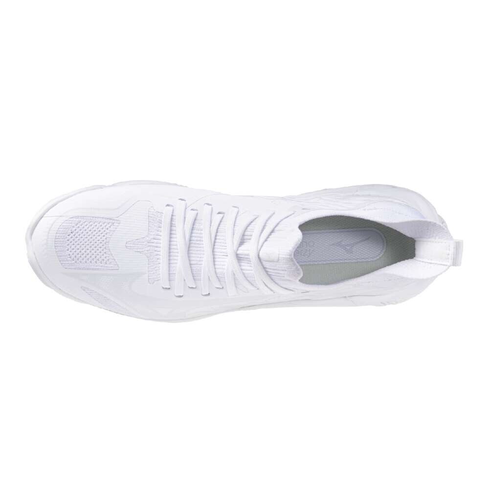Pre-owned Mizuno Wave Lightning Neo3 V1ga2402 52 White White Width 2e Volleyball Shoes