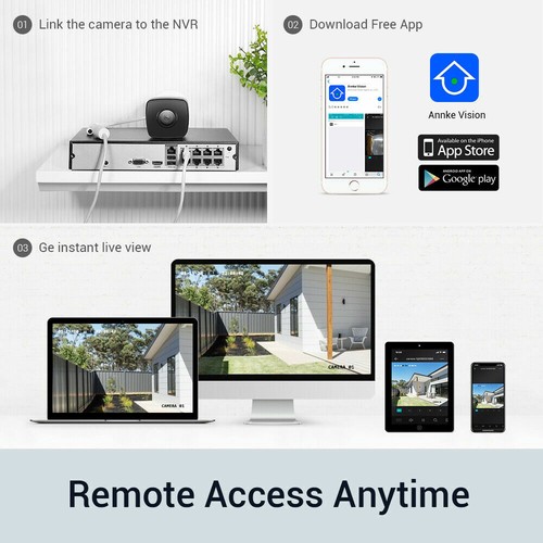 ANNKE 8CH Channel H.265+ 6MP Security NVR Recorder for 2MP/4MP/6MP POE IP Camera