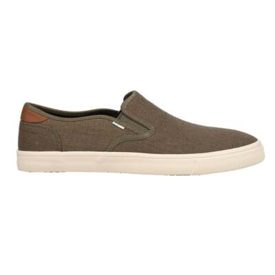 Мужские зеленые кроссовки TOMS Baja Slip On Повседневная обувь 10018859T