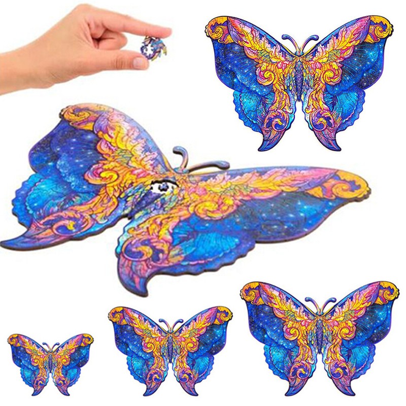 Holzpuzzle Puzzles Einzigartige Tierform Puzzleteile Adult Kid Toy Home Decor