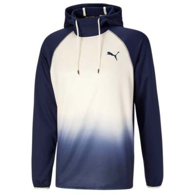 

Puma Fade Pwr Fleece Pullover Hoodie Мужская синяя повседневная верхняя одежда 521028-73, Синий