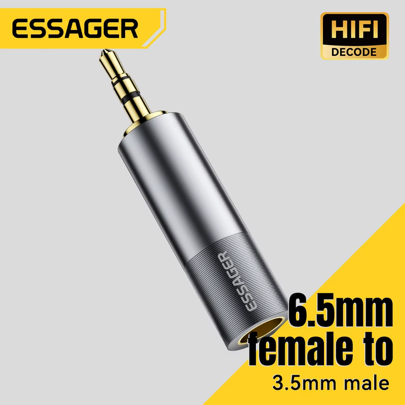 3.5mm To 6.5mm Audio Jack Adapter For Phone PC Earphones Speaker Sound Card Guit