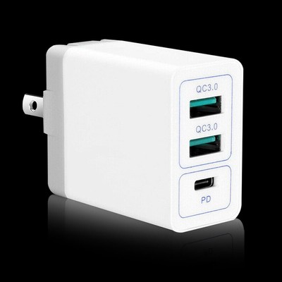 3-Port PD3.0 + USB QC3.0 Adapter NEW Charger f Samsung Galaxy S9+ SM-G965U Phone