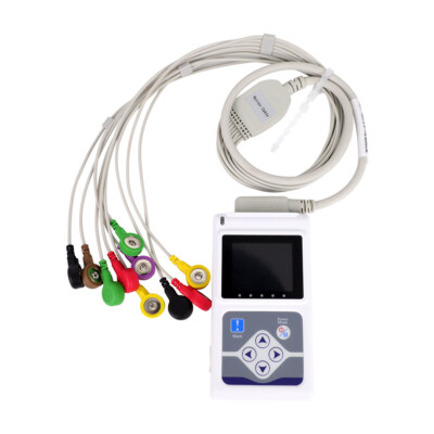 24h Heart Rate Holter Monitor ECG system 12-lead, Arrhythmia analyzer TLC5000