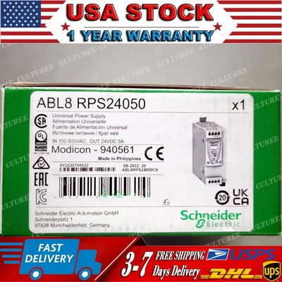 1PC New Schneider ABL8RPS24050 24V 5A Power Supply Expedited Shipping