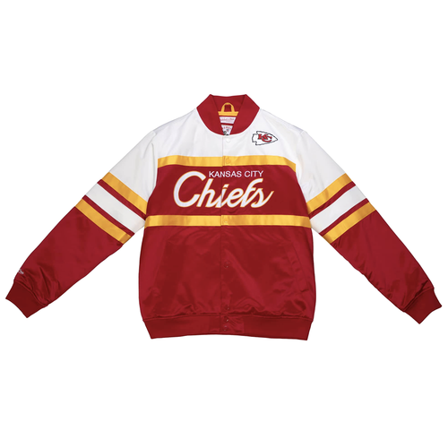 

Тяжелая атласная футбольная куртка Mitchell - Ness Special Script Kansas C Chiefs, Красный, Mitchell - Ness Special Script Heavyweight Satin Football Jacket