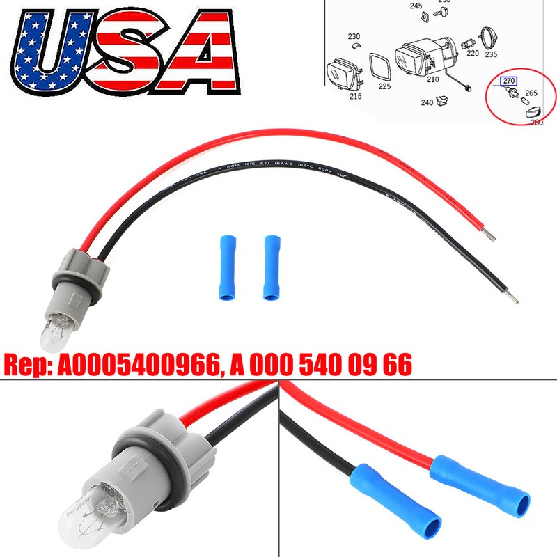 Side Marker Lamp Light Bulb Socket Wire Harness For Mercedes-Benz CL A0005400966