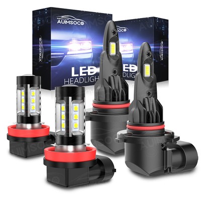 For Chrysler 200 2013-2015 - 4X LED Headlight High Low Beam + Fog Light Bulb C9L
