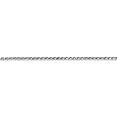 Pre-owned Superdealsforeverything Real 14kt White Gold 1.9mm Round Diamond Cut Wheat Chain; 16 Inch; Lobster Clasp