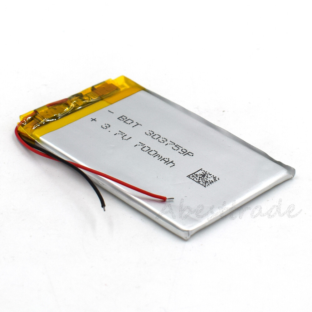 3.7V 700mAh 303759 LiPo Cell Rechargeable Battery Lipolymer For DVD GPS Speaker
